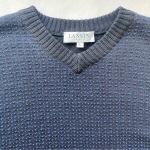 Vintage Lanvin Vest 100% Wool Made in Italy Designer Size L